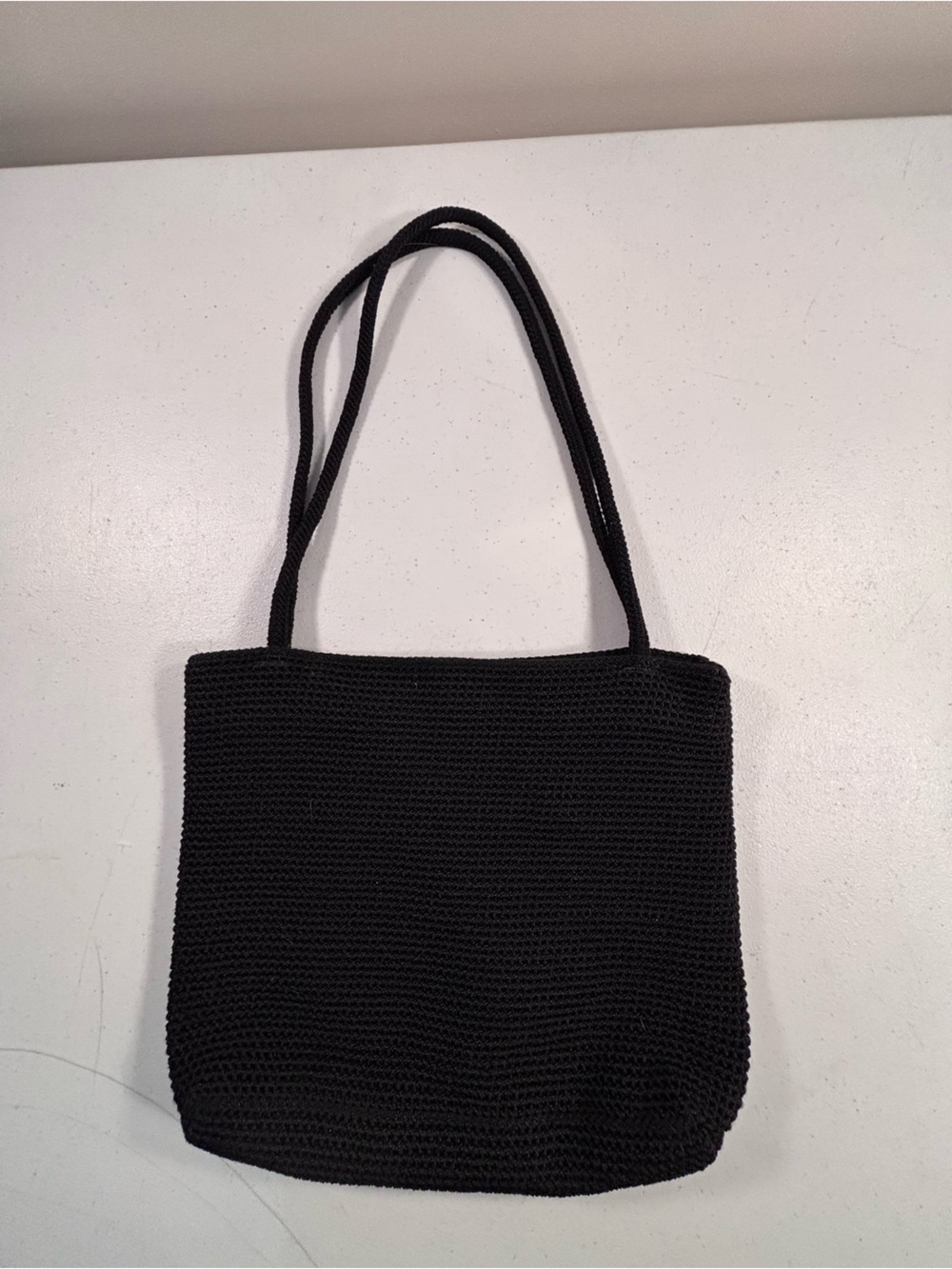 The Sak Black Knit Shoulder Tote